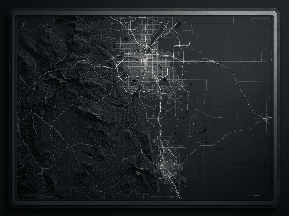 Map of the Colorado Front Range service area