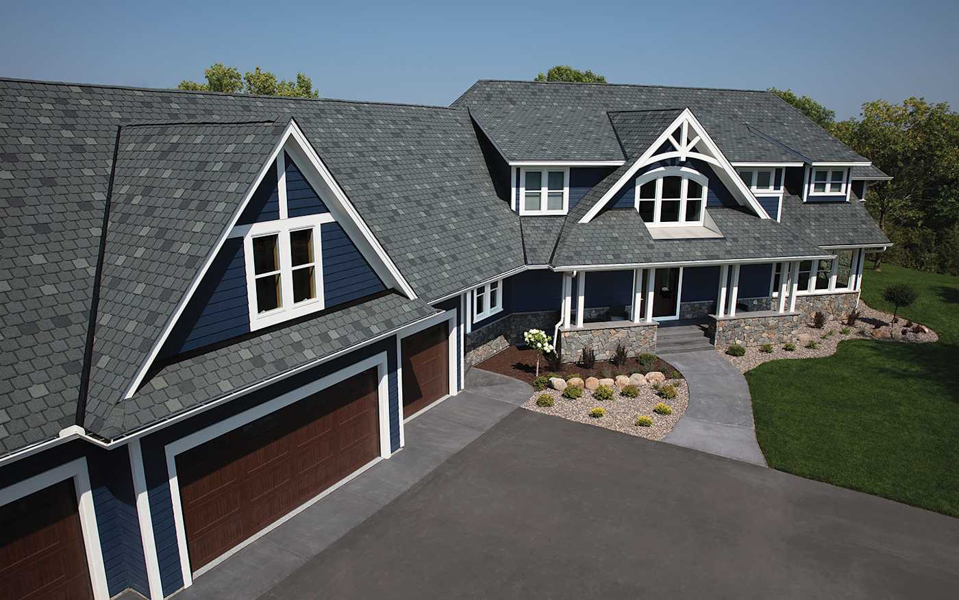 Owens Corning Berkshire Manchester Gray shingle roof close up